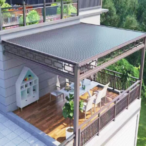 Customized Aluminum Alloy Canopy Villa Roof Rainproof Outdoor Courtyard Rainproof Canopy