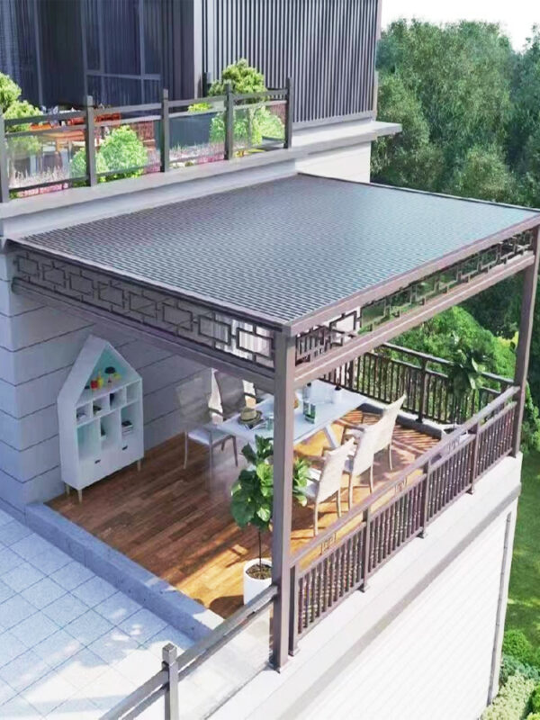 Customized Aluminum Alloy Canopy Villa Roof Rainproof Outdoor Courtyard Rainproof Canopy