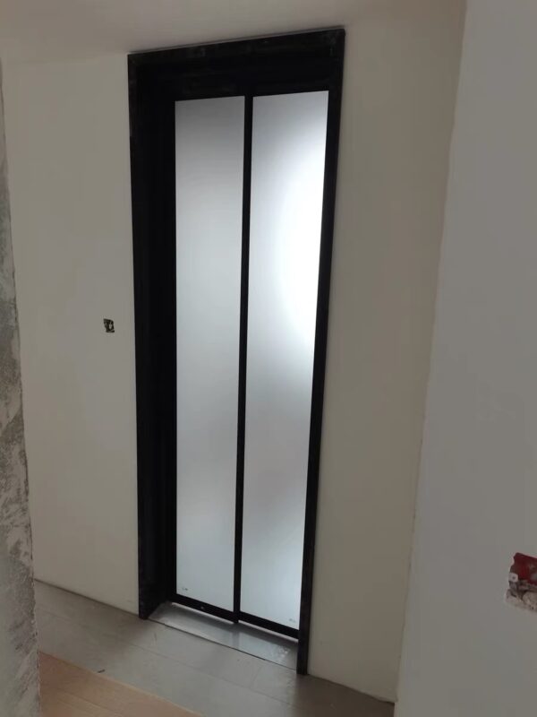 Aluminum alloy sliding and folding integrated door takes up very little space after contraction