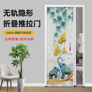 Honeycomb folding door, aluminum alloy sliding simple partition door