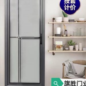 Bathroom doors made of aluminum alloy tempered glass, toilet doors with opaque glass