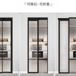 Indoor door sliding flat opening integrated door, aluminum alloy material glass can be customized