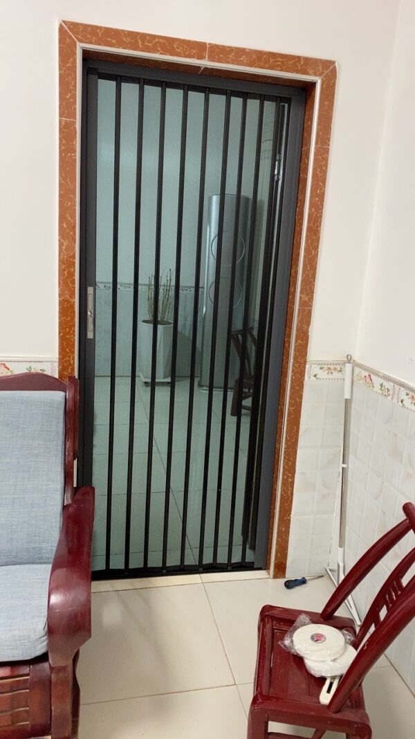 Extremely narrow frame, gold steel mesh folding screen window screen door, sliding screen window door