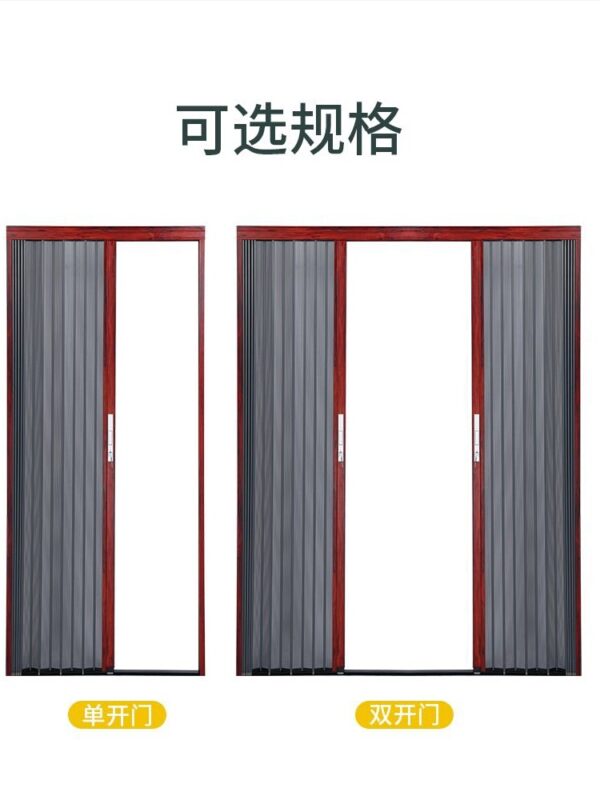 Ventilation and mosquito proof folding sliding screen door, aluminum alloy frame, telescopic screen window